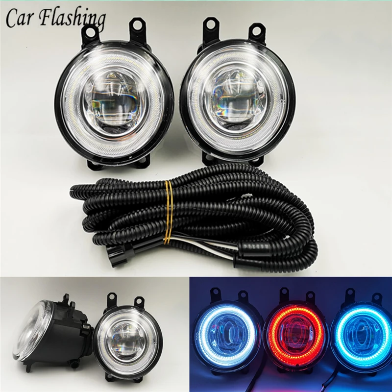 Car Flashing 2Pcs 12V LED Angel Eyes DRL Fog Light Lamp Daytime Running For Toyota Verso Verso-S Proace Tacoma Auris | Автомобили и