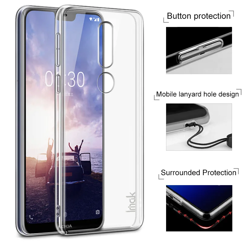 Чехол Imak для Nokia X6 с защитой всего объема жесткий поликарбонатный чехол телефона