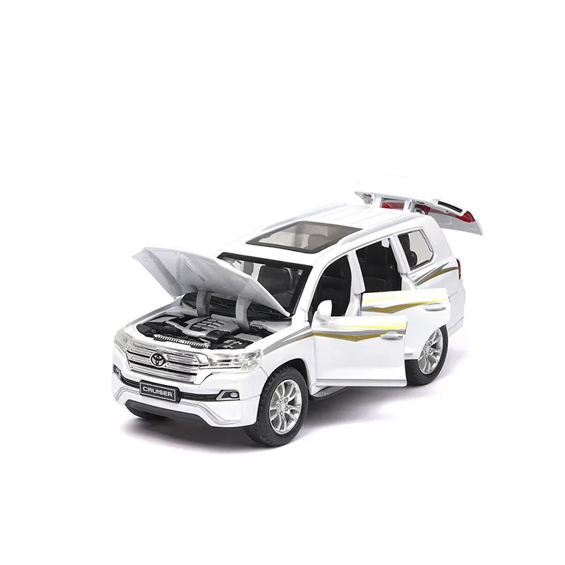 Новые модели 1/32 Landchur Land Cruiser модель 6 открытых дверей, звук и светильник функция эха Игрушечная машина для детей
