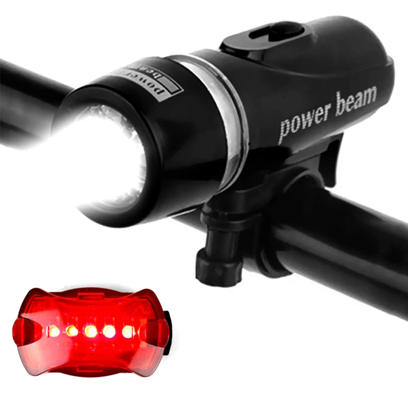 

Bicycle Light Set Super Bright 5 LED Headlight and Taillight Waterproof For Mountain Road Bike Light With Quick Release System