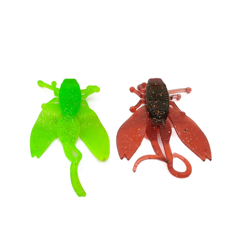 10 штук упак. мягкие приманки для насекомых силиконовые рыбалки воблер моли 6 г 80