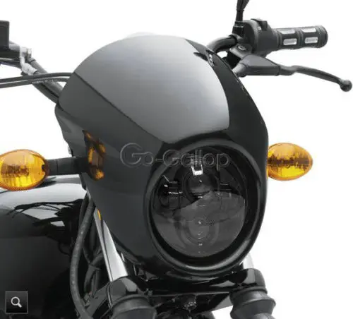 5 75 3/4 светодиодный черный фары круглый проектор для Harley Dyna Sportster XL1200 XL883 XL883C XL1200L