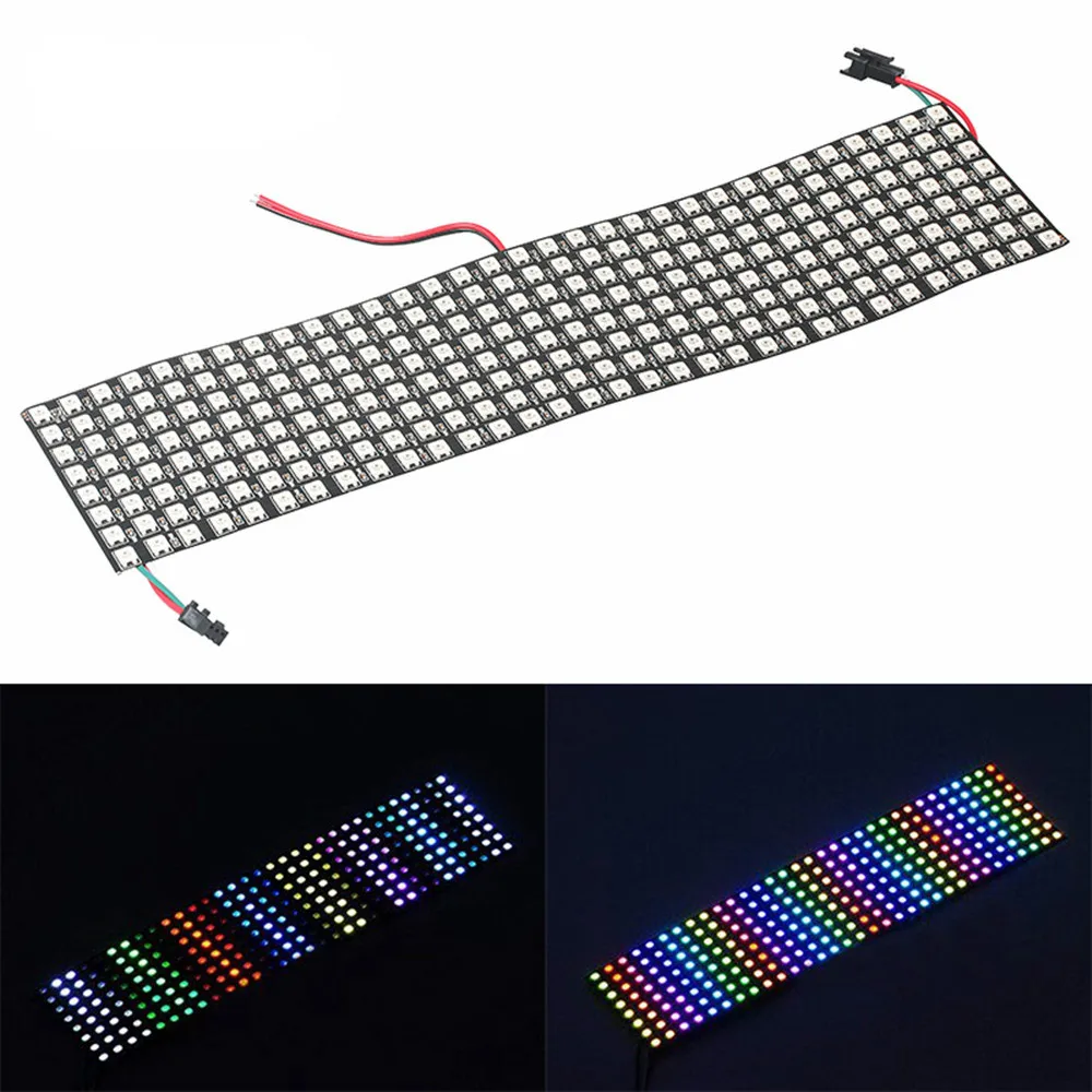 DC5V 8x8/16x16/32x8 WS2812B светодиодный пиксельный модульный 2811 ic индивидуально адресуемых