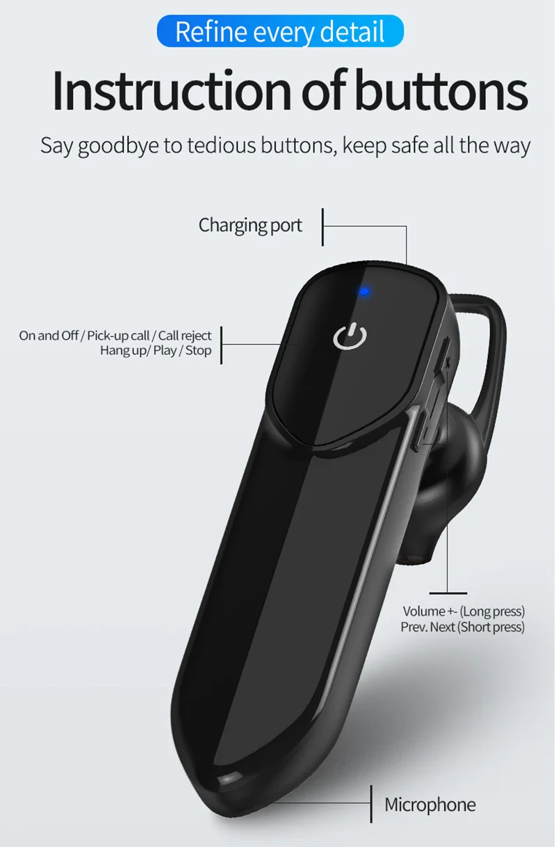 KEBIDU мини беспроводная Bluetooth гарнитура Handfree наушники беспроводные наушники стерео наушники для IPhone huawei samsung