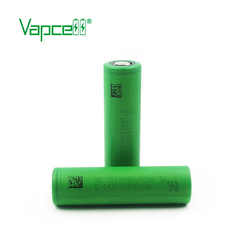 Vapcell 18650 2500 мАч 25A 3,7 в литий-ионная аккумуляторная батарея VTC5A 18650 плоская/Верхняя кнопка для электроинструментов/фонарей