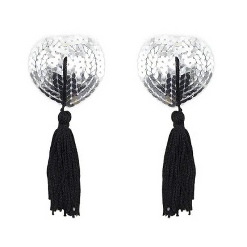 1Pair Sexy Sex Product Toys Women Lingerie Sequin Tassel Breast Bra Nipple Cover Pasties Stickers Petals Free | Женская одежда