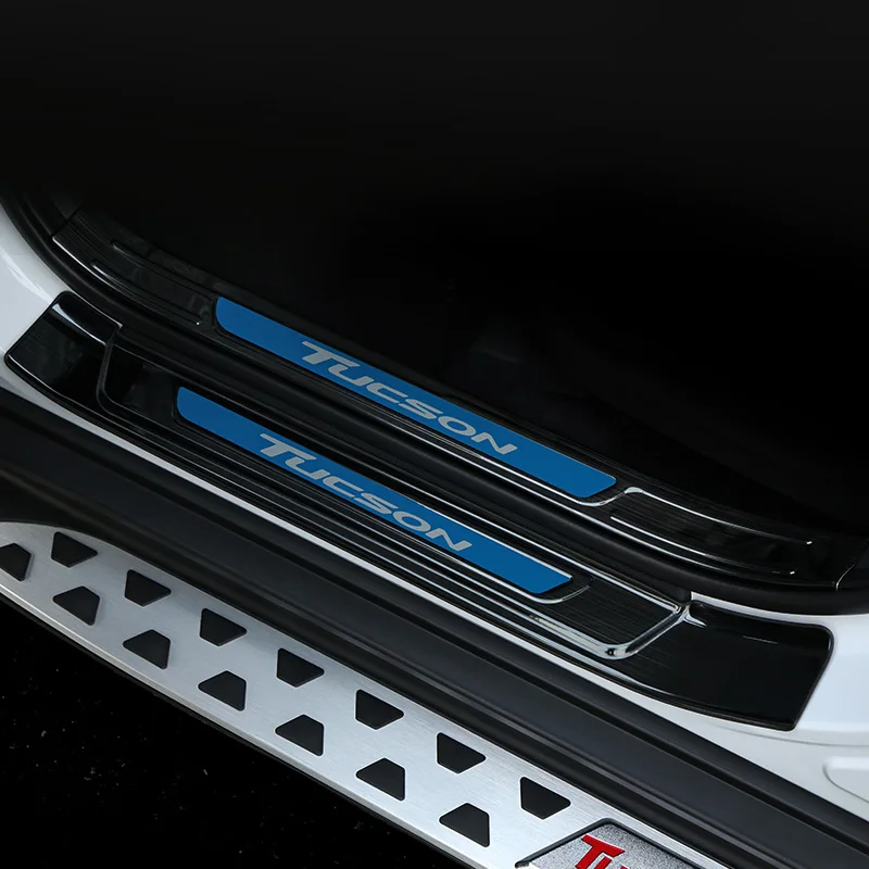 Накладка на порог двери для Hyundai Tucson Высококачественная накладка из нержавеющей