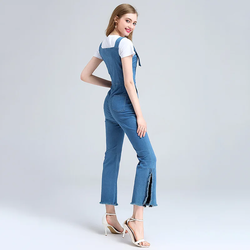 Женские Комбинезон джинсовая одежда 2017 Демисезонный Повседневное свободные