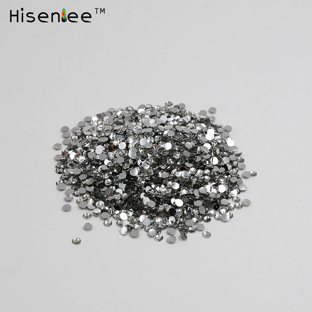 2 мм прозрачного хрусталя Цвет 1000 шт./упак. с плоской задней частью Акриловые