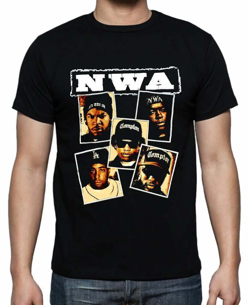 N.w. a хип хоп Легенда Винтаж Ретро Мужская черная футболка Размер S 3XL Reprintt футболки