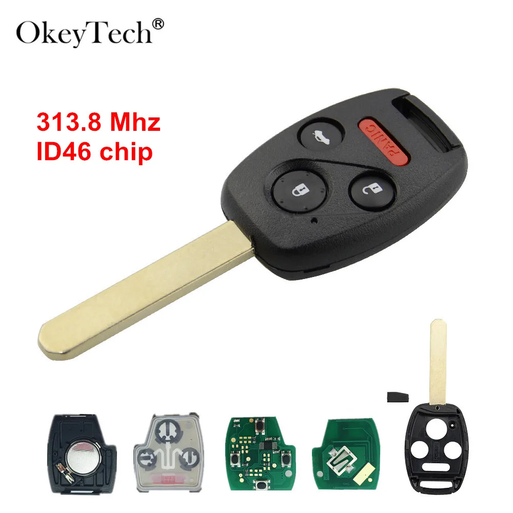 OkeyTech 313 8 МГц ID46 чип PCF7936 дистанционный ключ для автомобиля Honda Civic EX Si 2006 2007 2008 2009 2010