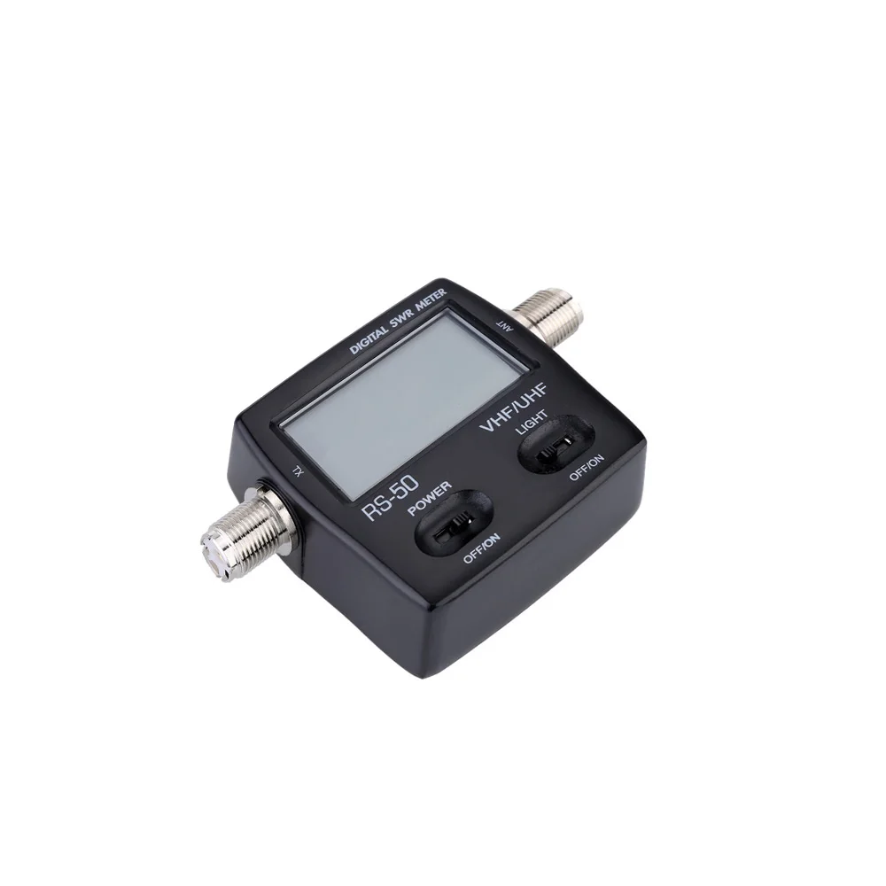 Digital Power Meter RS-50 SWR Standing Wave Ratio Energy Meters Single Phase 120W for HAM UHF/VHF LED Backlight Wattmeter
