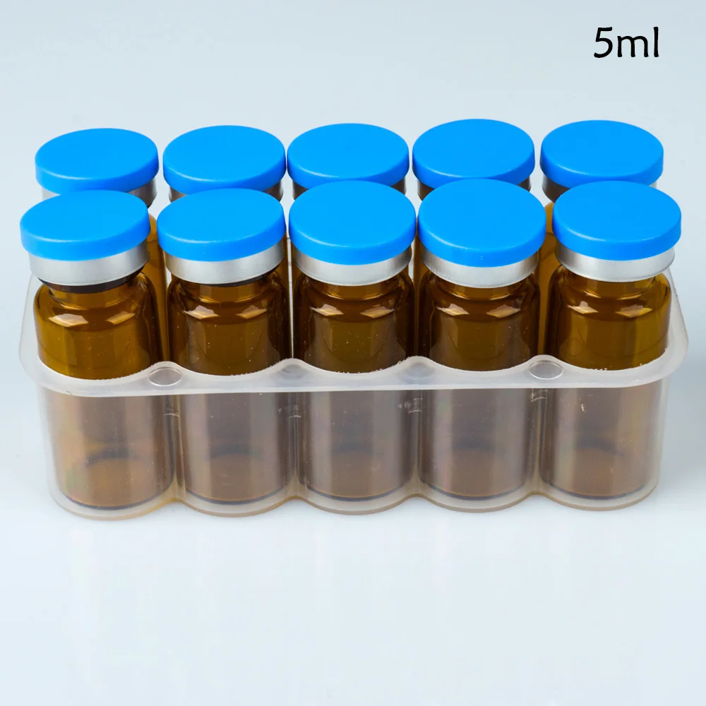 5ml 10 шт. прозрачный коричневый стеклянный флакон для инъекций с центральной откидной крышкой 2 мл 5 мл 7 мл 10 мл Прозрачный флакон для инъекций и откидная крышка - Цвет: 5ml