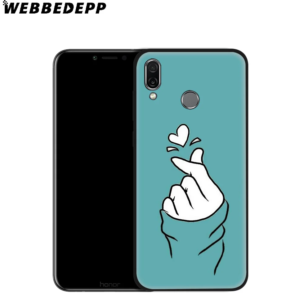 Мягкий чехол WEBBEDEPP Love on finger Kpop для Huawei Mate Honor 20 6A 7A 7C 7X 8 9 9X 10 View Lite Pro 30 |