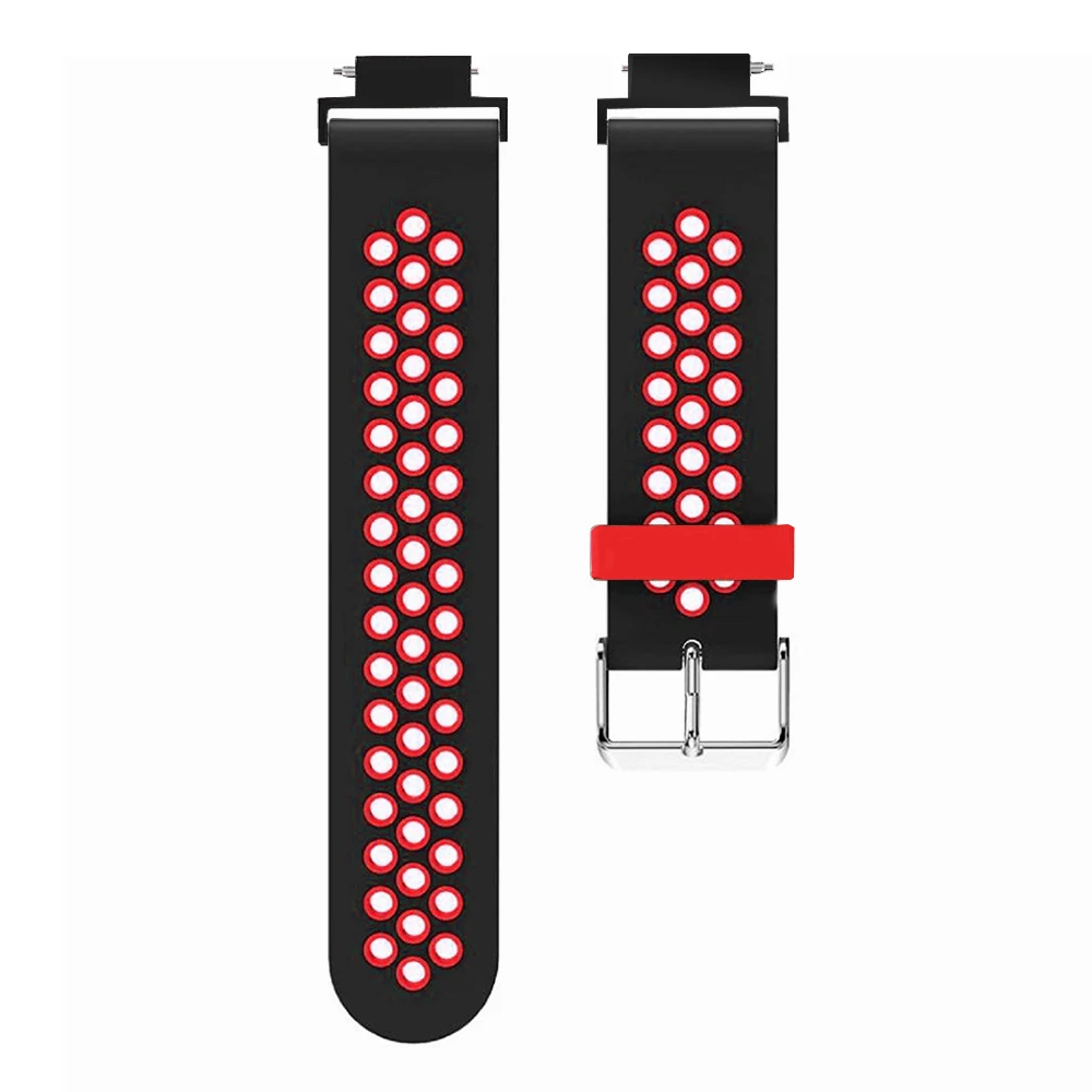 black red Силиконовый ремешок для Amazfit Verge 3 Смарт-часы замена двойной цвет браслет ремень для Huami Amazfit 3 verge - Цвет: black red