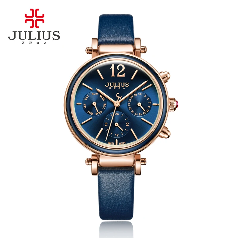 Julius брендовые креативные часы для женщин модные кварцевые ретро стиль Montre Femme