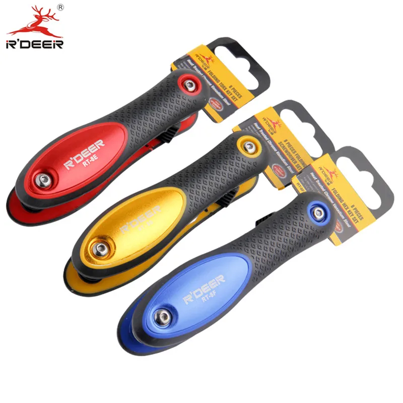 

RDEER 8in1 Screwdriver Set Allen Key The Screwdriver Head Torx Phillips Hex Slotted Bit Set Hand Tool