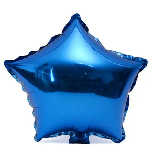 10 дюймов Многоцветный пятиконечная звезда форма алюминиевые фольгированные