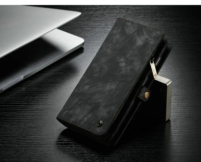 CaseMe кошелек на молнии для телефона samsung Galaxy Note 10 многофункциональные съемные чехлы для карт Galaxy S8 S9+ Note 8 9 S10 e
