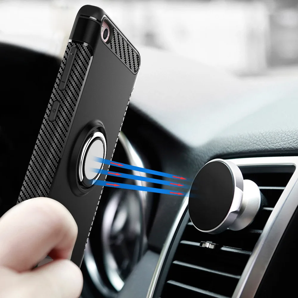 Luxury Ring Case For Xiaomi Redmi 4X Cover Coque 4x 32gb Hard Plastic Magnetic Pro |