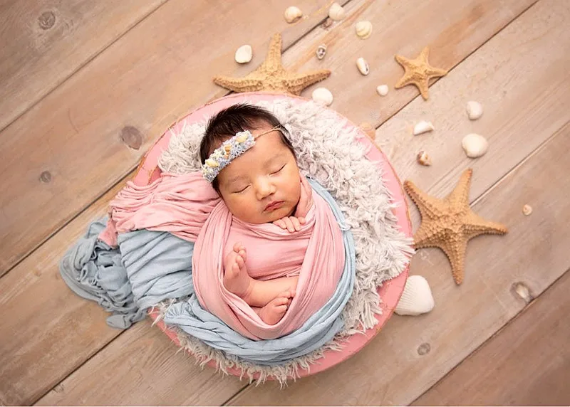 baby headbands girl headwear flower conch peral creative lovely photo shooting prop little newborn photography props | Детская одежда и