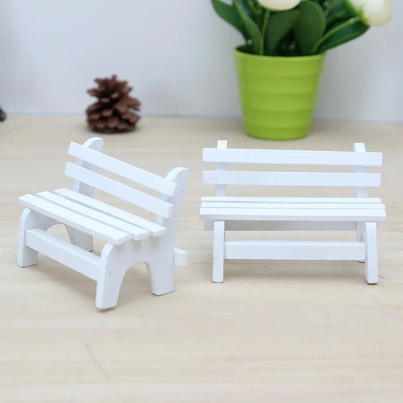 1 шт. мини белый стул скамейка маленький подарок DIY ремесло орнамент для вечеринки
