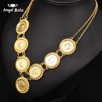 new muslim allah necklace arabic coin necklace for women gold color arabafrica islamic like jewelry make money gift lucky