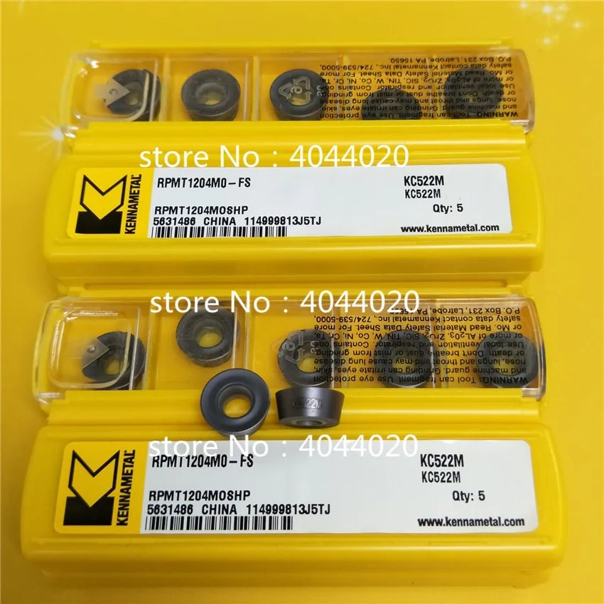 Kennametal RPMT1204MO-FS KC522M RPMT1204MOSHP KC725M 10 шт. карбидные вставки для торцевой фрезы |