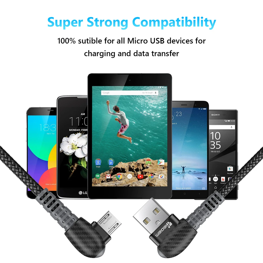 TIEGEM Micro USB кабель 2A кабель для быстрой зарядки 90 градусов USB ЗУ для мобильного телефона кабель для samsung Xiaomi huawei Android устройства
