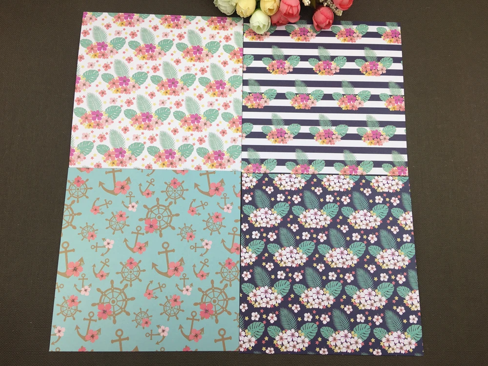 AlinaCraft 20 sheets 6&quotX6&quot summer beach house patterned paper Scrapbooking pack handmade craft Background pad | Дом и сад