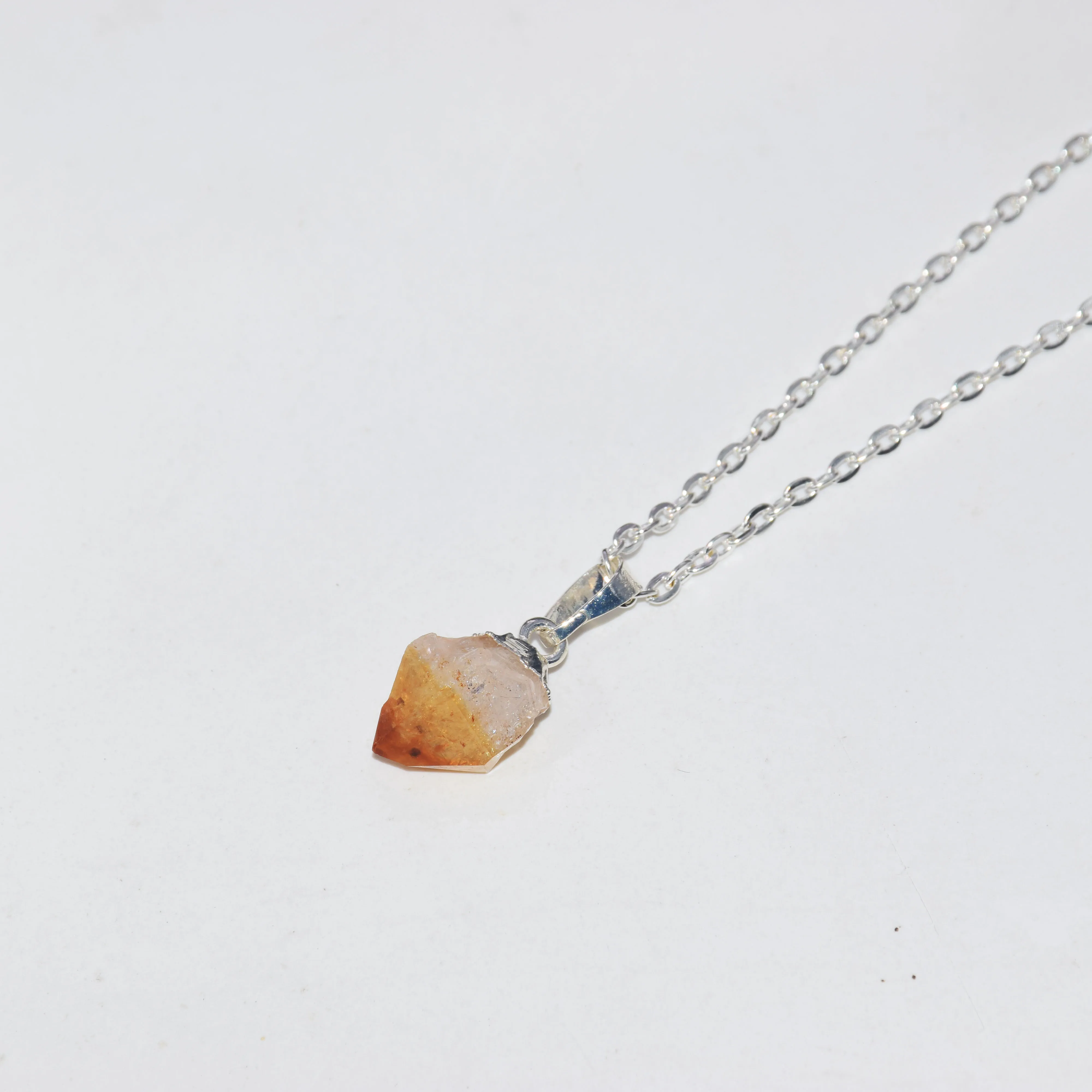 Необработанная Подвеска из натурального хрусталя женское ожерелье