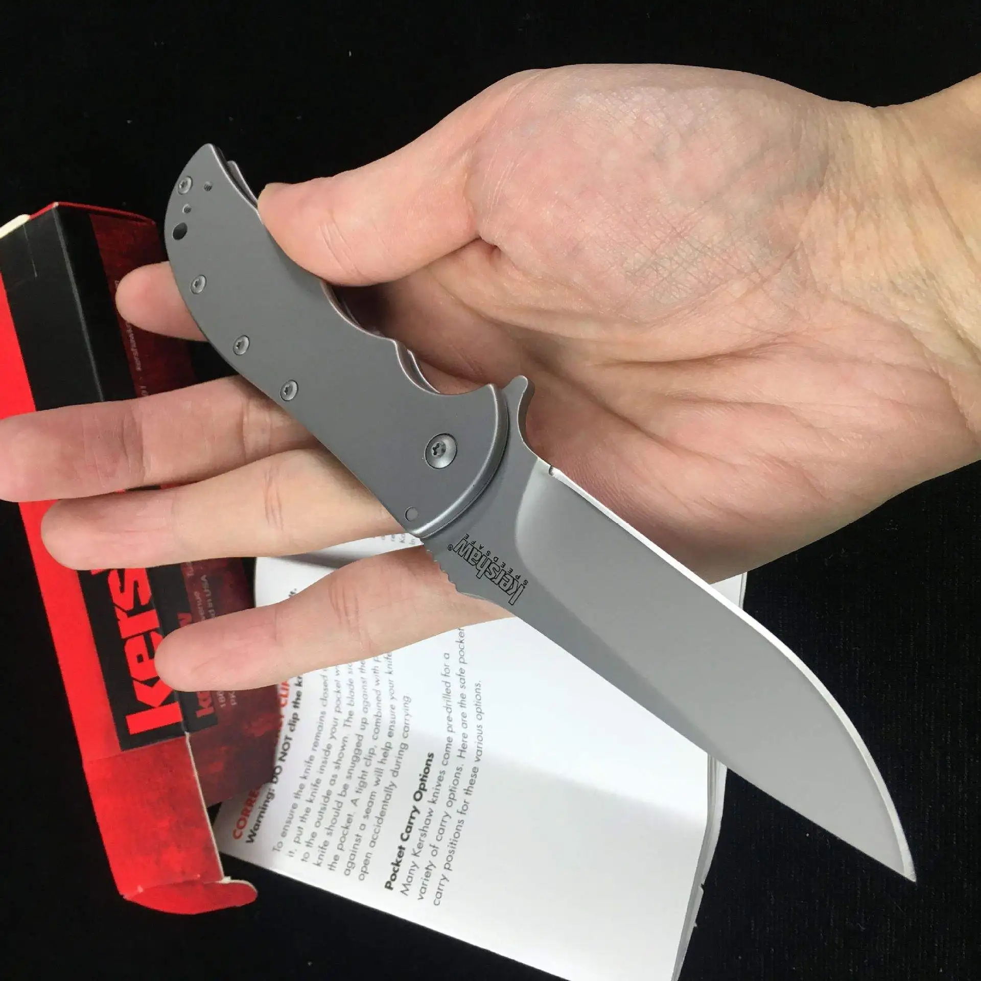 Последний карманный нож DX-Grady Fung производство OEM Kershaw SPEEDSAFE VOLT SS 3655 8Cr17MOV лезвие складной нож