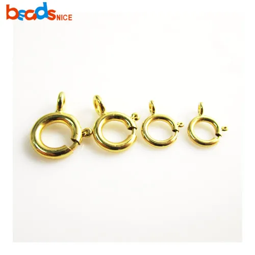 Beadsnice 14K позолоченное пружинное кольцо с застежкой для ожерелья и браслета