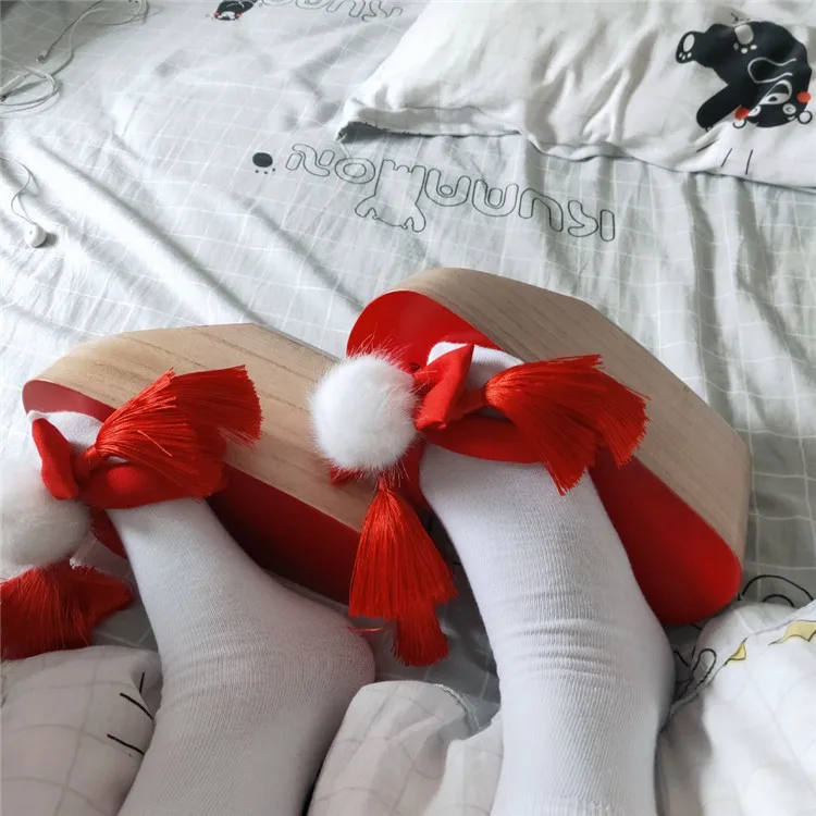 WHOHOLL COS Geta Onmyoji Shiranuhi костюмы для косплея японские клоги на деревянной подошве высокое качество сценическая обувь 10 см Толстая подошва Бесплатные Носки