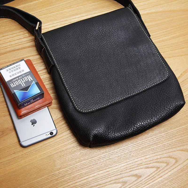 LANSPACE мужская кожаная сумка через плечо Маленькая модная на одно |