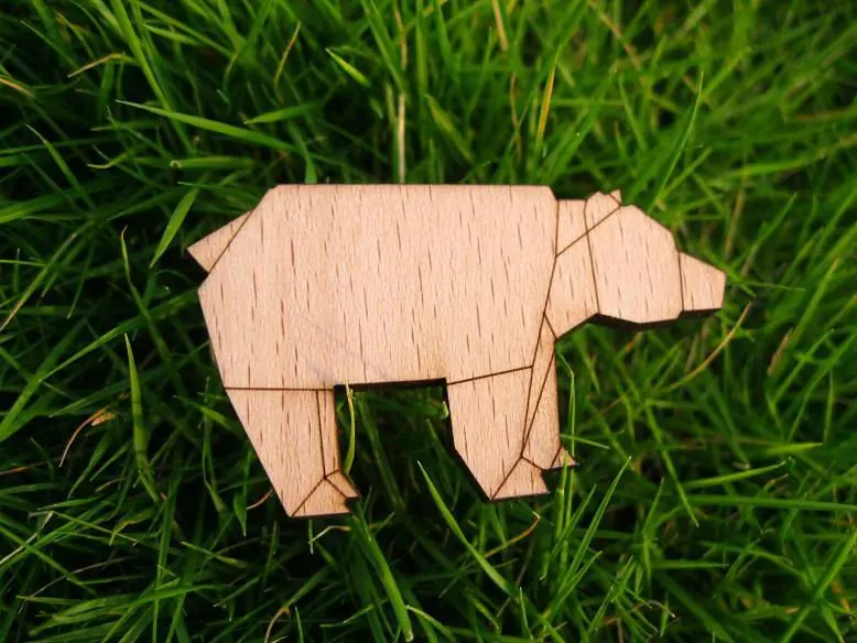 Деревянная Брошь со стразами и лазерной гравировкой|laser range finder scope|laser frequencybrooch |