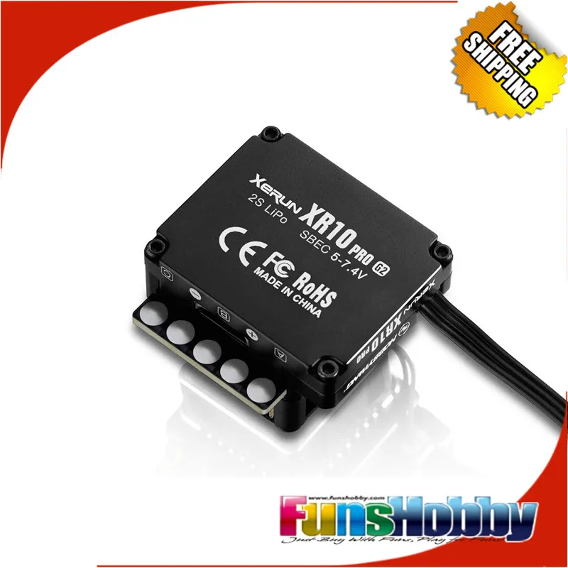 Бесщеточный сенсорный регулятор скорости ESC Hobbywing XeRun XR10 PRO G2 160A для 1/10 | Игрушки и
