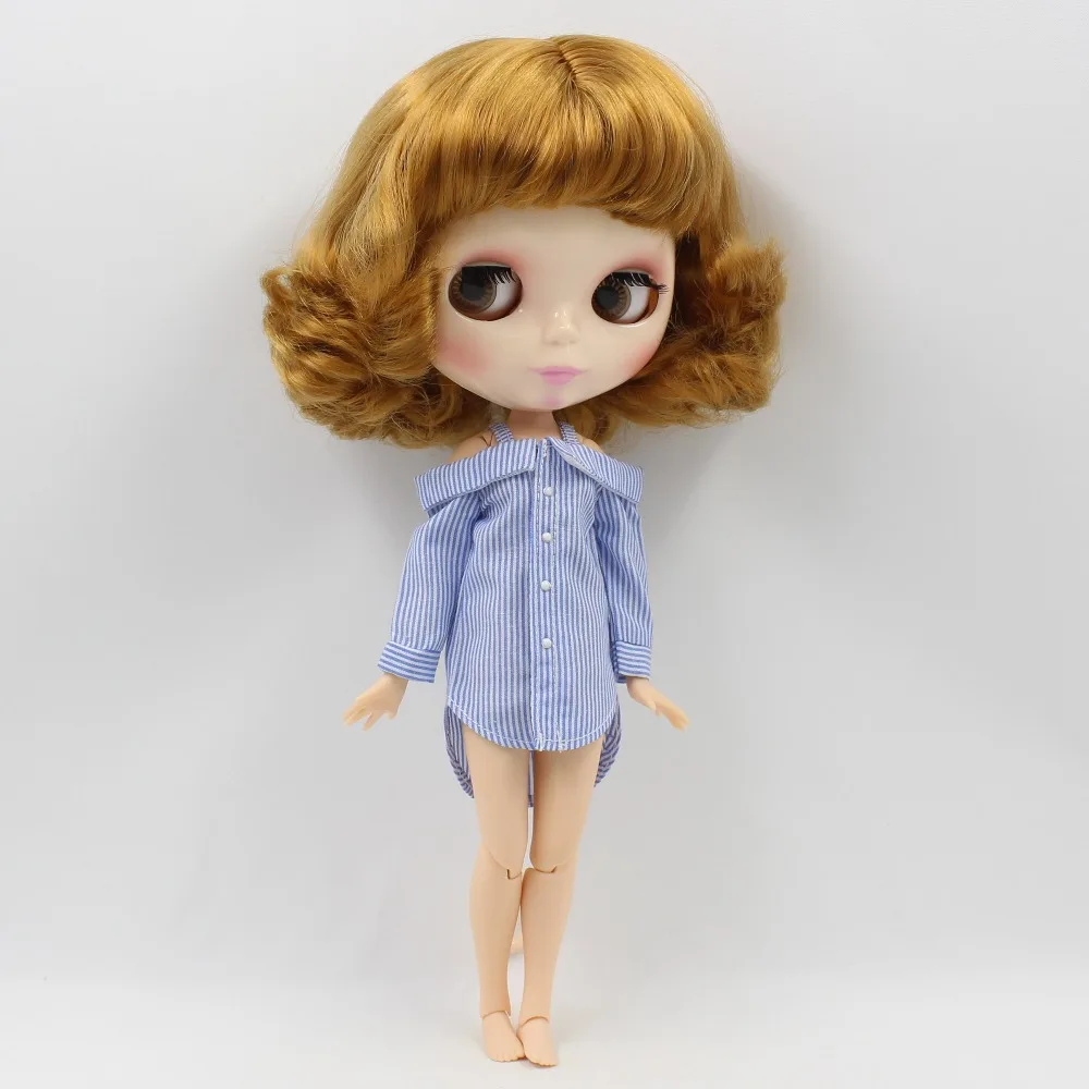 Ледяная кукла DBS Blyth золотые волосы с челкой/бахромой Подарочная игрушка для тела