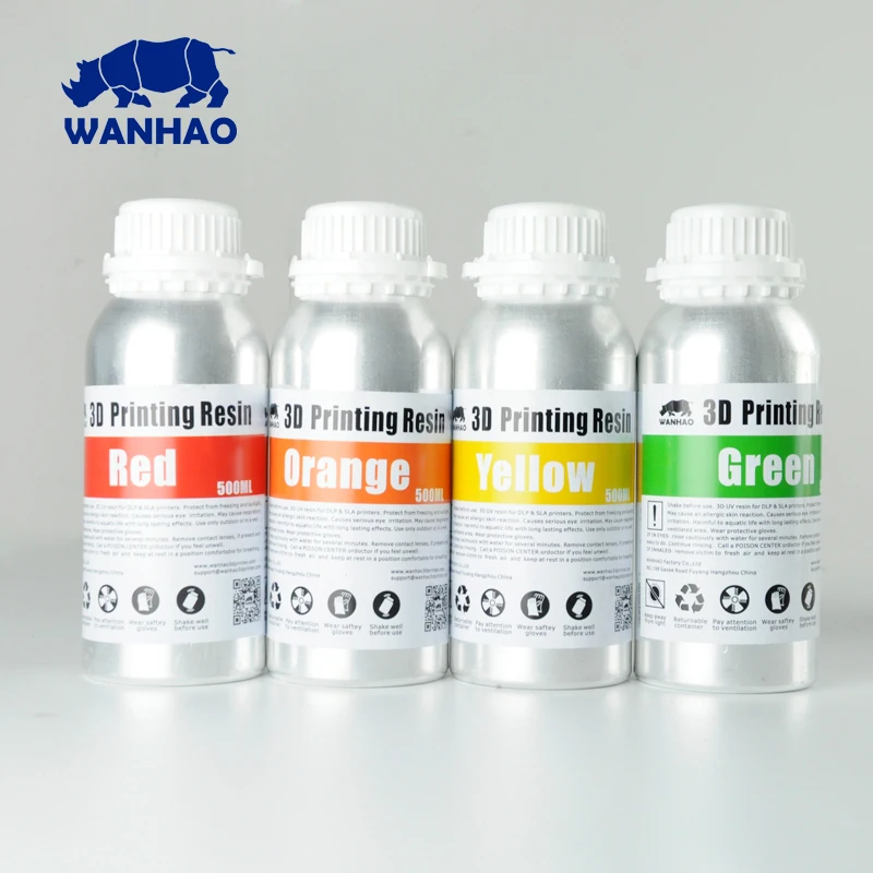 Wanhan моющийся 1 литр смолы 405NM УФ фотополимер для Wanhao D7/D8 и все DLP/SLA 3d принтер Новая алюминиевая бутылка