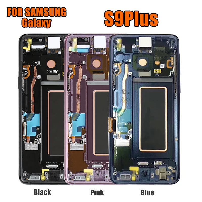 Высокое качество AMOLED Замена для SAMSUNG Galaxy S9 S9+ ЖК сенсорный экран дигитайзер с рамкой G960 G965 дисплей