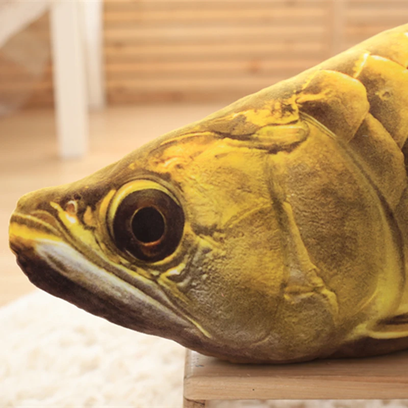 1 шт. Золотая плюшевая рыба Arowana Мультяшные плюшевые игрушки мягкие животные