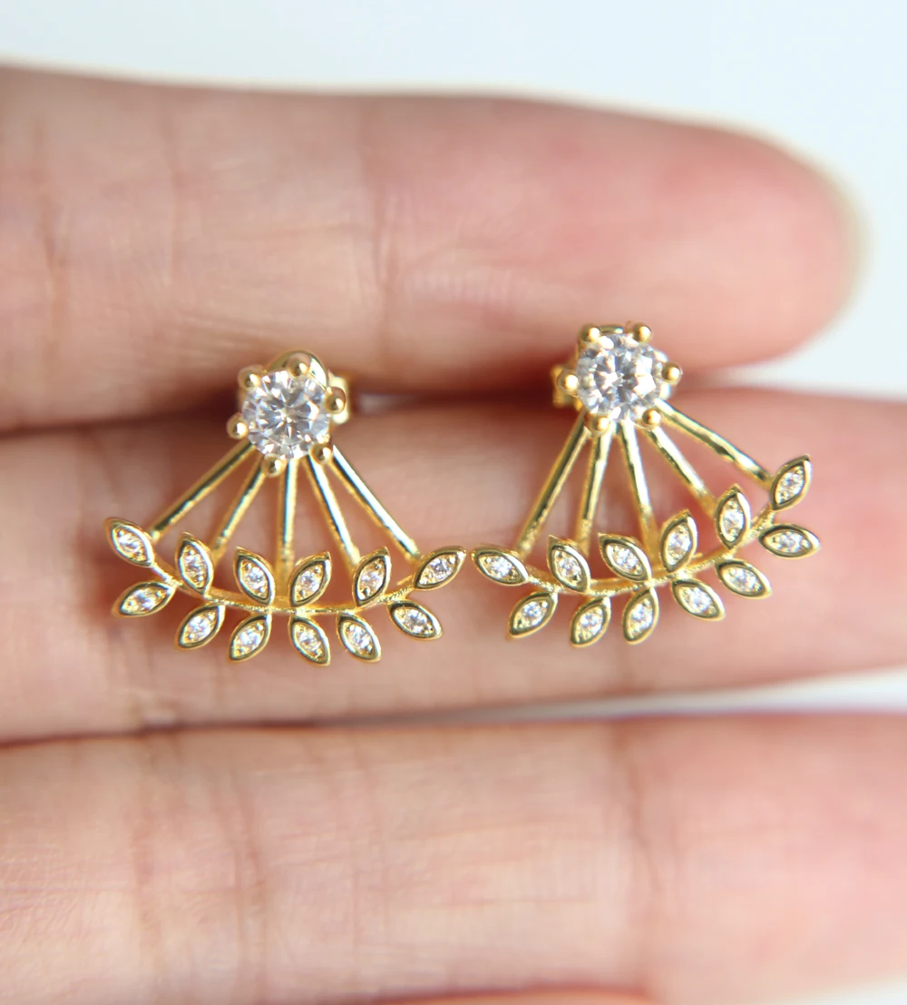 2019 модные богемные длинные серьги уникальные с микро закрепкой листьев из