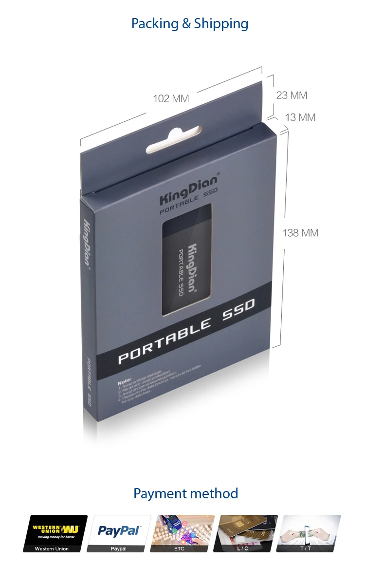 KingDian внешний SSD USB3.1 USB3.0 120GB 240GB жесткий диск Портативный твердотельный накопитель