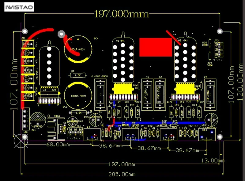 Плата регулировки тона трубки 6N3 Preamp 6Z4, выпрямление без учета трансформатора, натуральный вкус DIY (art.: 7a838dd40) - 7a838dd40