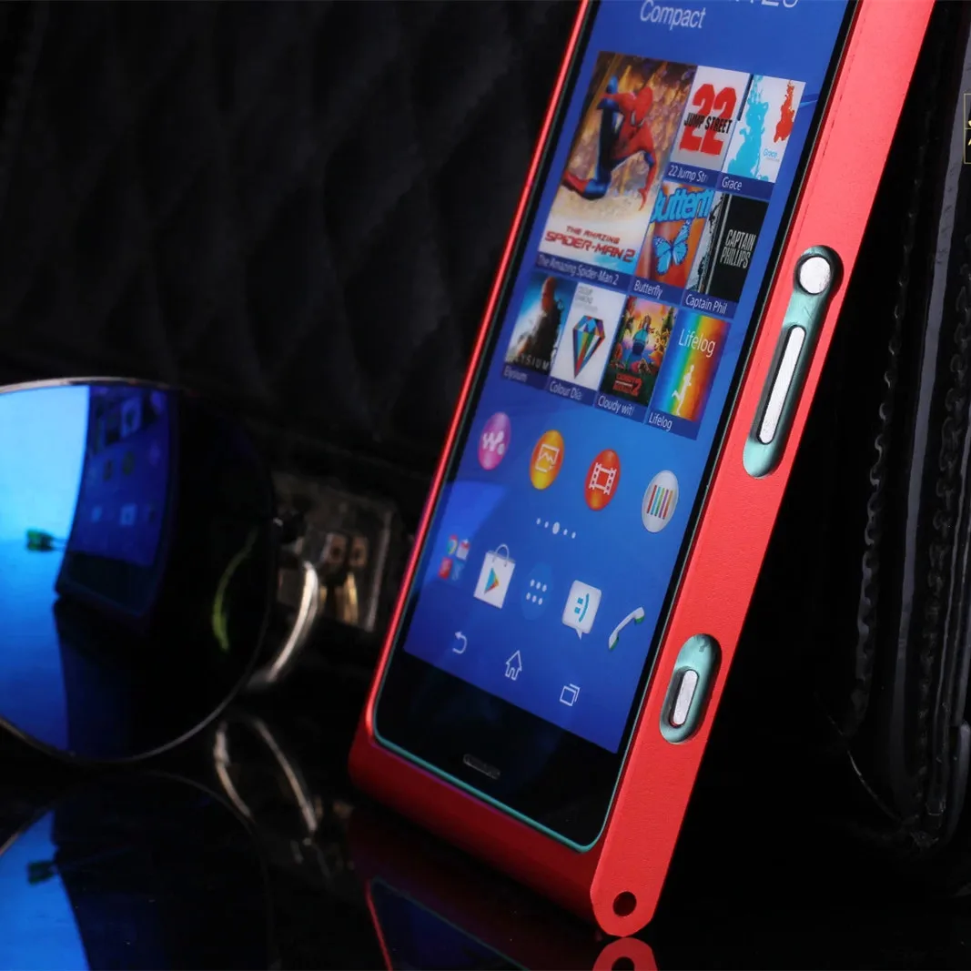 TX роскошный Z3 Мини Капа fundas сплав бампер рамка для sony Xperia z3 compact M55w алюминиевый бампер чехол+ отвертка+ 2 пленки