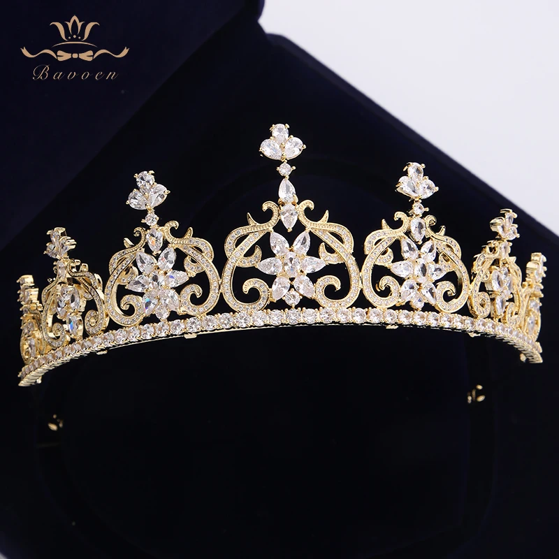 Модные Роскошные диадема с кристаллами циркония тиара для женщин свадебные