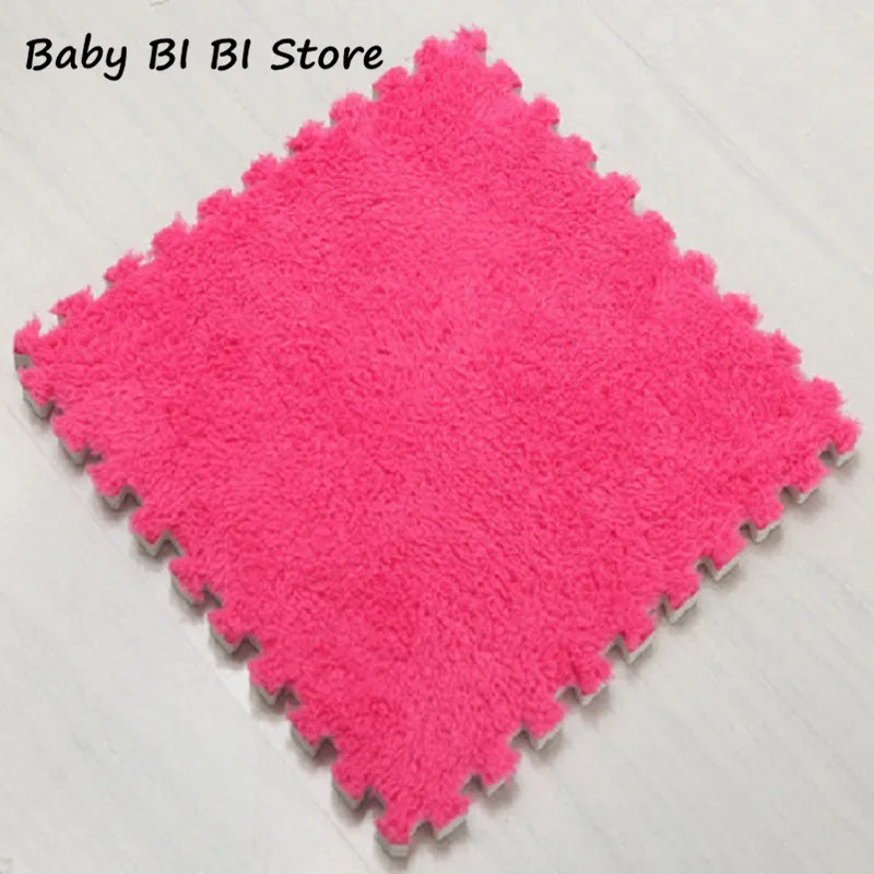 Hot PINK EVA мягкий Поролоновый Коврик для йоги и фитнеса, напольный коврик-пазл, нескользящий Эко Мягкий детский коврик для ползания - Цвет: Hot PINK