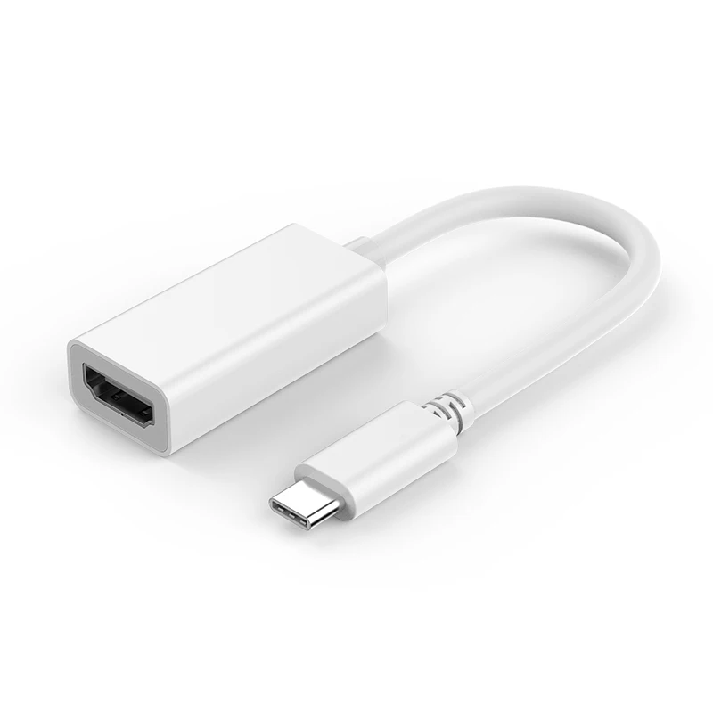 white Basix 4 К Тип C 3,1 к HDMI мужчин и женщин USB C кабель адаптер конвертер для MacBook Chrome книга DELL Smasung фононов Новое - Цвет: white