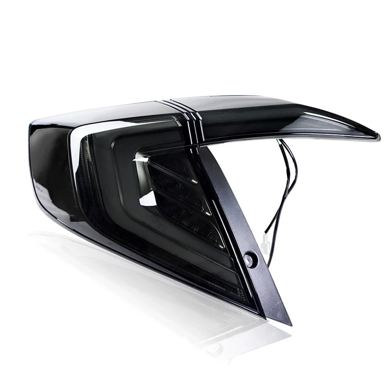 Black Shell 1 set Для Honda Civic задние фонари 10-й седан светодиодный задние фонари автомобиля задний фонарь задняя фара автомобиля поворот+ Реверсивный+ стоп-сигнал - Цвет: Black Shell 1 set