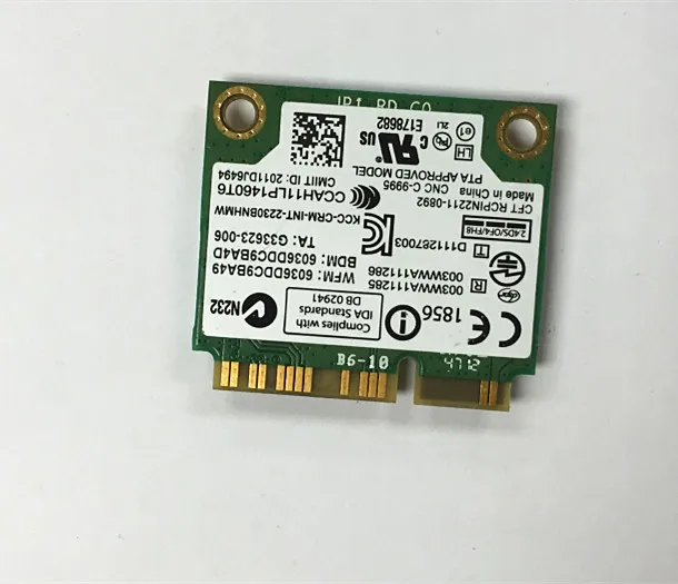 Intel Centrino Wireless-N 2230 2230BNHMW Wifi  Bluetooth 4, 0 Card FRU 04w3765  IBM Lenovo Y400 Y500 E430 E530